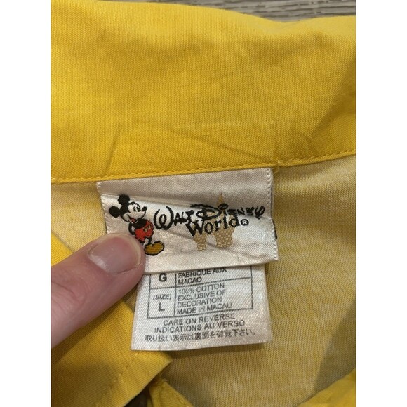 Disney Hawaiian Shirt Mens Large Mickey Goofy Beach Disney World Land Vintage - Picture 4 of 7